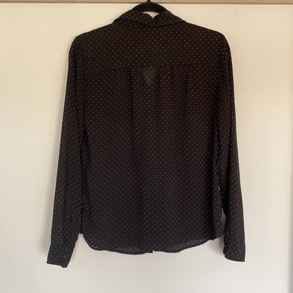 Polk A Dot Button Down Blouse Size Small - Picture 2 of 2